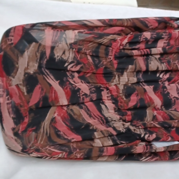 NWT Evri Pink/Brown Fit & Flare Midi Dress 4X - Picture 5 of 9